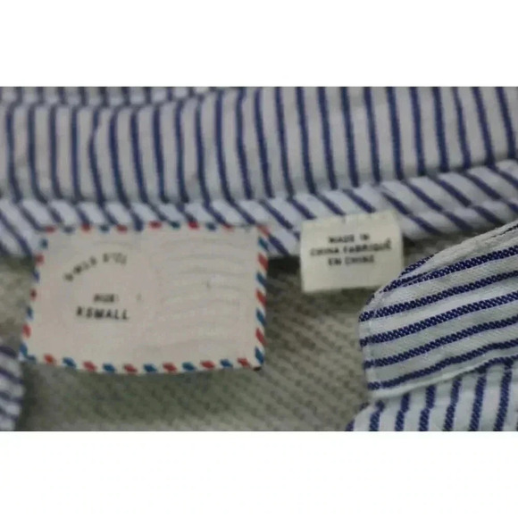 Anthropologie Women's Top-Size XS-Gray and White Stripes-Layered - Picture 3 of 8